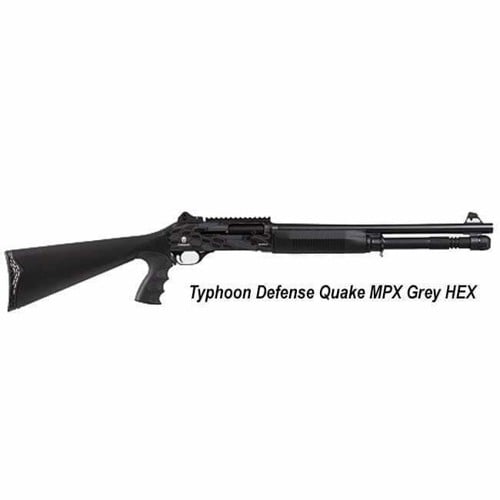TYPHOON DEFENSE Quake MPX 12 Gauge 3" 18.5" 5rd Semi-Auto Shotgun - Black for sale at KYGUNCO.