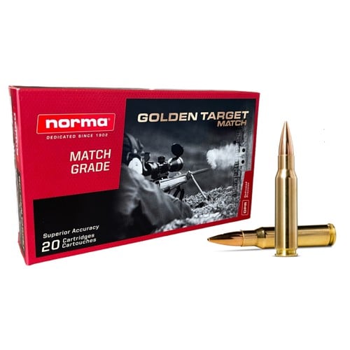 NORMA AMMO 338 Lapua 250Gr Golden Target BTHP 20rd for sale at KYGUNCO.