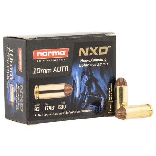 NORMA AMMO 10mm 93gr NXD Self Defense Ammunition | 20 Rounds for sale at KYGUNCO.