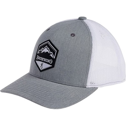 BROWNING Mountains Elder Logo Snapback Cap - Grey for sale at KYGUNCO.