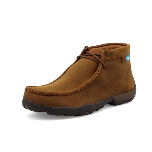 TWISTED X Work Chukka Driving Moc - Distressed Saddle for sale at KYGUNCO.