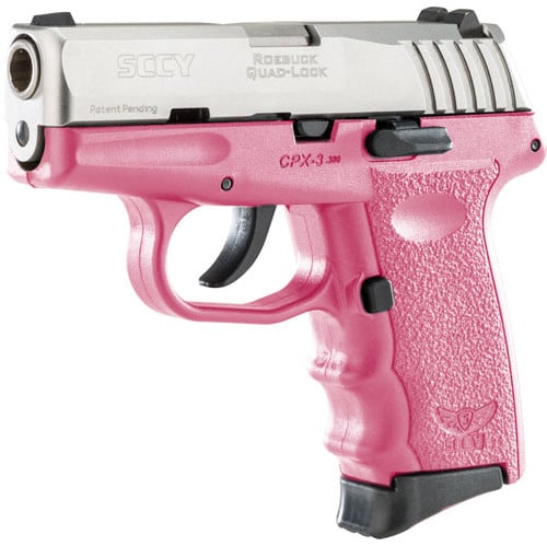 SCCY INDUSTRIES CPX-3 380 ACP 3.1" 10rd DAO Pistol - Stainless / Pink for sale at KYGUNCO.