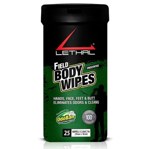 LETHAL PRODUCTS Field Body Wipes (1) Hard Plastic Container of 25 for sale at KYGUNCO.