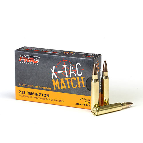 PMC X-TAC Match 223 REM 77gr Open-Tip Ammunition | 20 Rounds for sale at KYGUNCO.