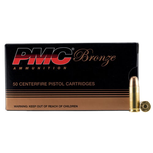 PMC Bronze 38 Super +P 130 gr Full Metal Jacket Ammunition | 50 Rounds for sale at KYGUNCO.