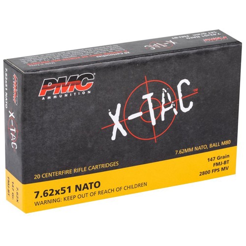 PMC 7.62x51mm NATO XTac 147Gr FMJBT 20rd for sale at KYGUNCO.