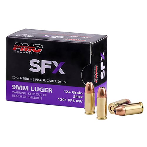 PMC SFX 9mm 124gr StarFire Hollow Point Ammunition | 50 Rounds for sale at KYGUNCO.