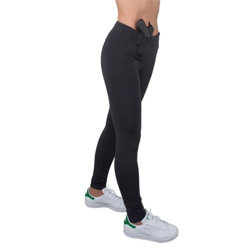 UNDERTECH Women's Concealed Carry Original Full Length Leggings - Right Hand | Black for sale at KYGUNCO.