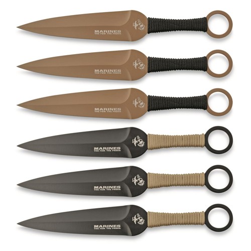 USMC by MTECH Throwing Academy Set of 6 Throwing Knives for sale at KYGUNCO.