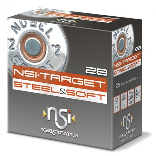 NOBEL AMMO 12Ga 2-3/4" NSI Target Steel & Soft 7Shot 25rd for sale at KYGUNCO.