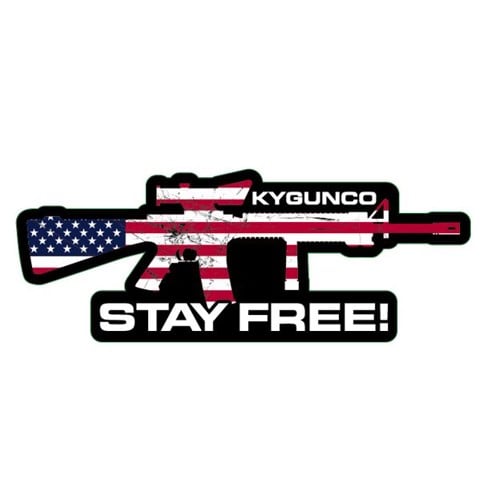 KYGUNCO Stay Free Flag AR15 Sticker for sale at KYGUNCO.