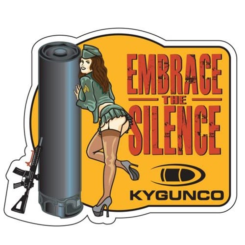 KYGUNCO Embrace The Silence Sticker for sale at KYGUNCO.