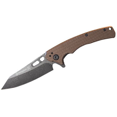 REMINGTON EDC Coping Folder G10 Tan D2 Stonewashed 4" for sale at KYGUNCO.