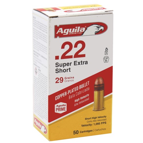 AGUILA AMMO 22 Short Super Extra High Vel 29Gr CPRN SP 50rd for sale at KYGUNCO.