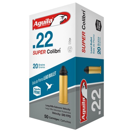 AGUILA AMMO 22 LR Super Colibri 20Gr Subsonic Lead 50rd for sale at KYGUNCO.
