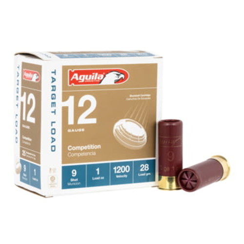 AGUILA AMMO 12Ga Competition High Vel 2.75" 1oz 9 Shot 25rd for sale at KYGUNCO.