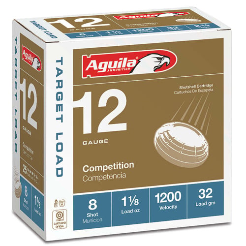 AGUILA AMMO 12Ga Target Load Std Vel 2.75" 1 18oz 8 Shot 25rd for sale at KYGUNCO.