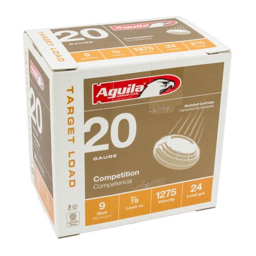 AGUILA AMMO 20Ga Target Load Std Vel 2.75" 78oz 9 Shot 25rd for sale at KYGUNCO.