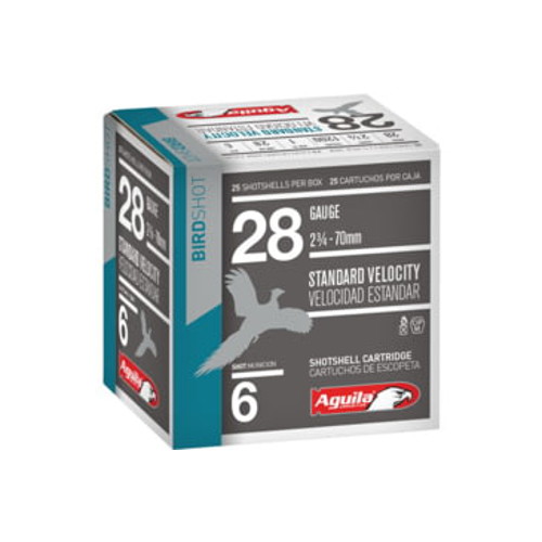 AGUILA AMMO 28Ga Field Standard Velocity 2.75" 1oz 6 Shot 25rd for sale at KYGUNCO.