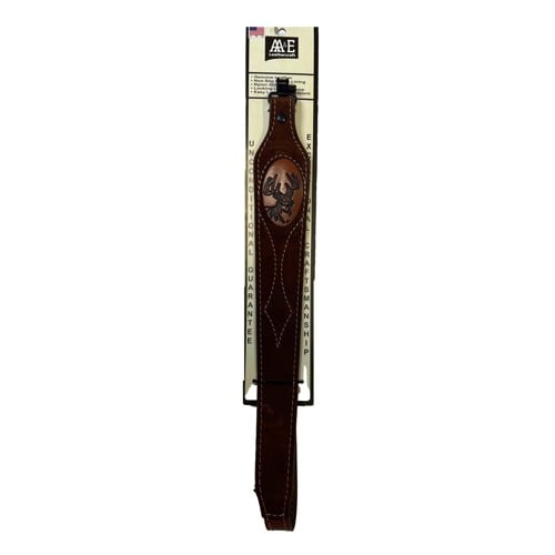 AA&E LEATHERCRAFT Suede Gunsling Embossed Deer Head Mahogany for sale at KYGUNCO.
