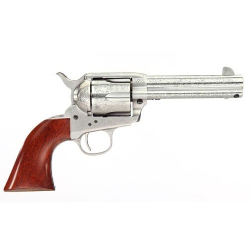 TAYLORS AND COMPANY 1873 Cattleman 357 Mag 5.5" 6rd Revolver - Stainless Floral Engraved for sale at KYGUNCO.