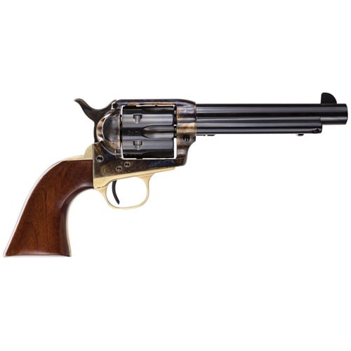 TAYLORS AND COMPANY Ranch Hand 45 LC 5.5" 6rd Revolver - Case Hardened | Walnut for sale at KYGUNCO.