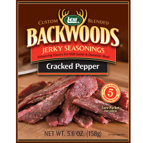 LEM Backwoods Cracked Pepper Jerky Seasoning for 5LBS | 4.4 oz for sale at KYGUNCO.