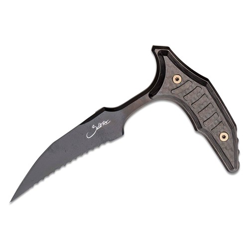 MICROTECH KNIVES Bastinelli Creations BEE Push Dagger 2.5" Warncliffe Blades - Black CF Handles for sale at KYGUNCO.