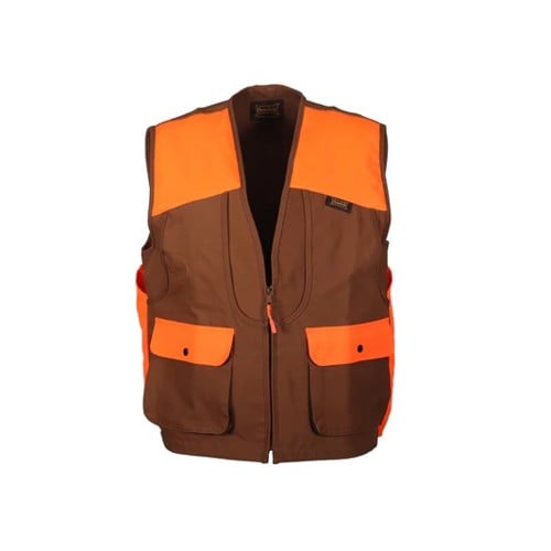 GAMEHIDE Quail Vest Marsh Brown / Blaze Orange for sale at KYGUNCO.