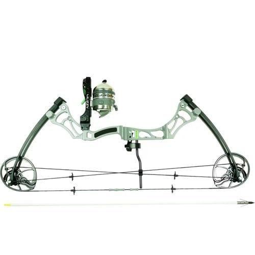 MUZZY Decay Bowfishing Right Hand Bow Kit (XD Reel, LV-R Seat, Mantis II Rest, 1020-C Arrow) | Green for sale at KYGUNCO.