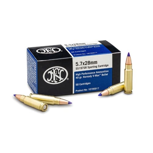 FN AMERICA VMax BlueTip 5.7x28 40Gr Ammunition | 2000 Round for sale at KYGUNCO.