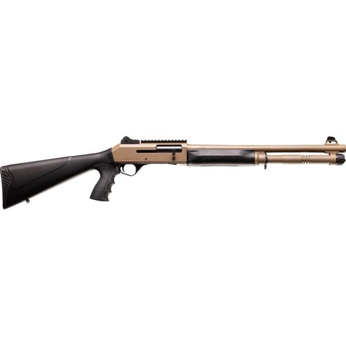 FOUR PEAKS S4 12 Gauge 3" 18.5" 5rd Semi-Auto Shotgun - FDE | Black for sale at KYGUNCO.