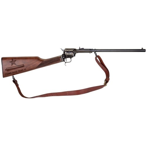 HERITAGE MANUFACTURING Rough Rider Rancher 22 LR 16.1" 6rd Revolver Rifle - Black / Come and Take It for sale at KYGUNCO.