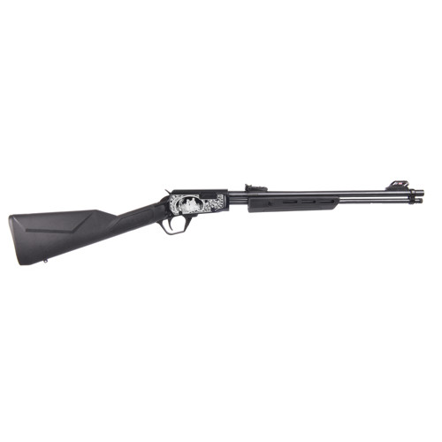 ROSSI Gallery 22 LR 18" 15rd Pump Rifle - Black w/ Flather & Song Engraved Receiver for sale at KYGUNCO.