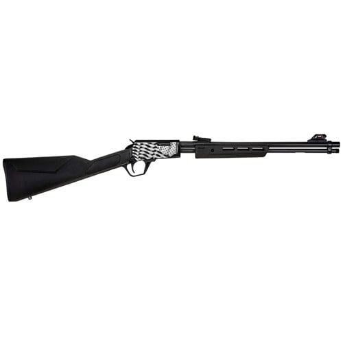 ROSSI Gallery 22LR 18" 15rd Pump Rifle w/ Fiber Optic Sights - US Flag Engraving for sale at KYGUNCO.