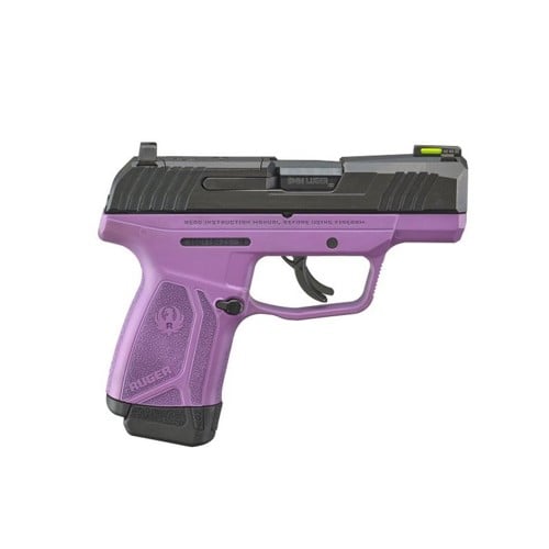 RUGER MAX-9 9mm 3.2" 10/12rd Optic Ready Pistol w/ Fiber Optic Sights - Blued / Purple for sale at KYGUNCO.