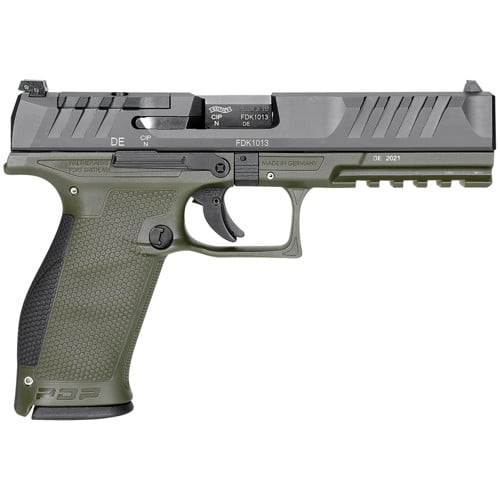 WALTHER ARMS PDP Full Size 9mm 4.5in 18+1 Pistol - Green / Black