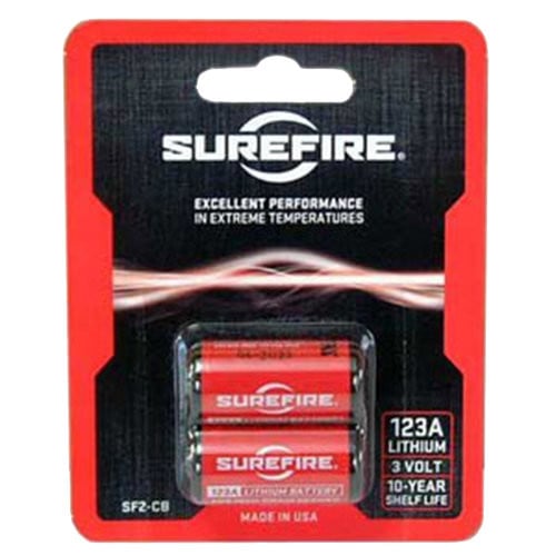 SUREFIRE Lithium Battery SF123A 3Volt 2 Pack Cards for sale at KYGUNCO.