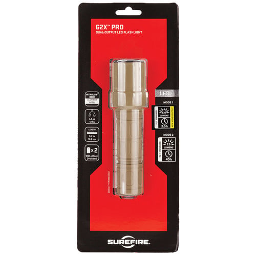 SUREFIRE G2X Pro 15/600 Lumens 5.2" Tan for sale at KYGUNCO.