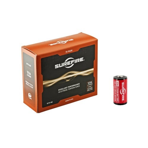 SUREFIRE Lithium Battery SF123A 72 Pack Box for sale at KYGUNCO.