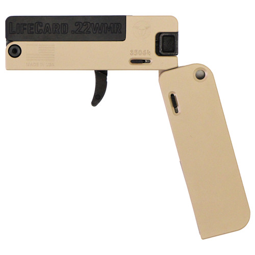 TRAILBLAZER FIREARMS Lifecard 22 Magnum 2.5" 1rd Folding Pistol - Tan for sale at KYGUNCO.