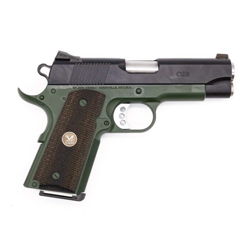 WILSON COMBAT CQB COMPACT 1911 45ACP 5" 8rd Pistol w/ Night Sights - OD Green / Black for sale at KYGUNCO.