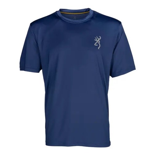 BROWNING Sun Shooting Short Sleeve T-Shirt - Navy for sale at KYGUNCO.