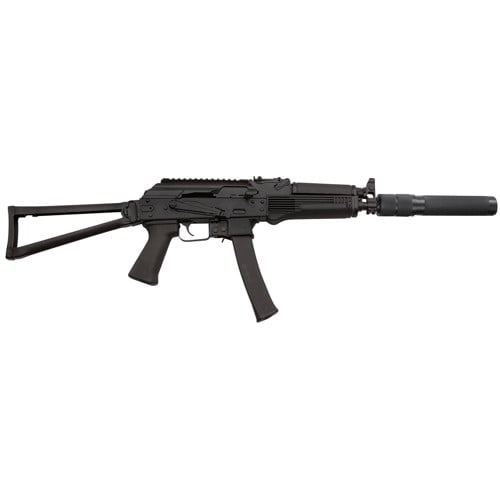 KALASHNIKOV USA KR9 9mm 16.33" 30rd Semi-Auto Rifle w/ Faux Suppressor & Side Folding Stock - Black for sale at KYGUNCO.