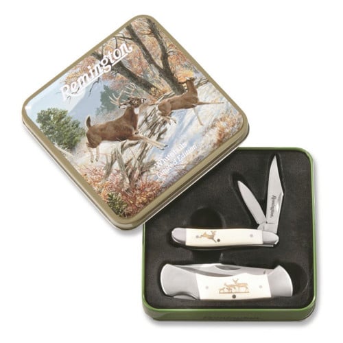 REMINGTON Whitetails Knife & Tin Collector Set for sale at KYGUNCO.