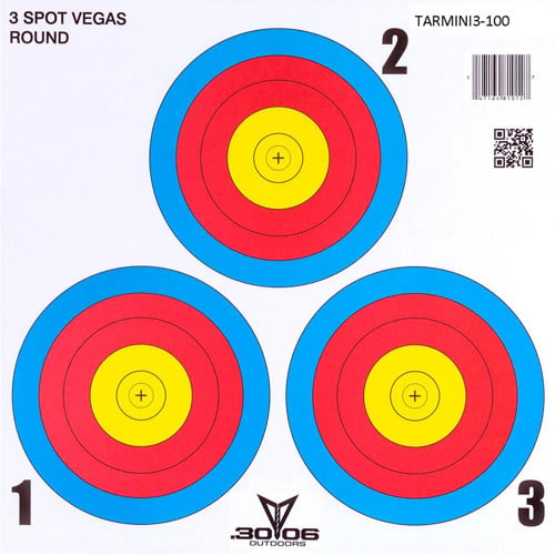 30-06 OUTDOORS Mini Paper Target 3 Spot Vegas 100pk White for sale at KYGUNCO.
