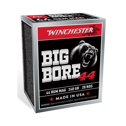 WINCHESTER Big Bore 44 Rem Mag 240gr JSP Ammunition | 20 Rounds for sale at KYGUNCO.
