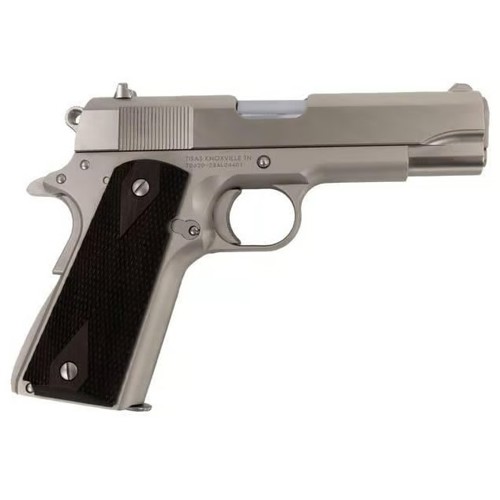 TISAS 1911 A1 Tank Commander 9mm 4.25" 9rd - Nickel/Chrome for sale at KYGUNCO.