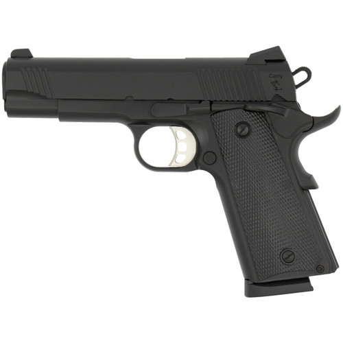 TISAS (SDS Imports) 1911 B45 Carry 45ACP 4.25" 8rd Pistol - Black w/ Rubber Grips for sale at KYGUNCO.