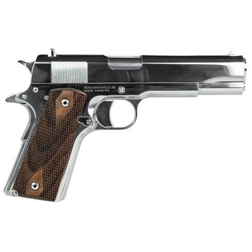 TISAS 1911 A1 Regulator Full Size 38 Super 5" 9rd Pistol | High Polished Chrome + Turkish Walnut for sale at KYGUNCO.